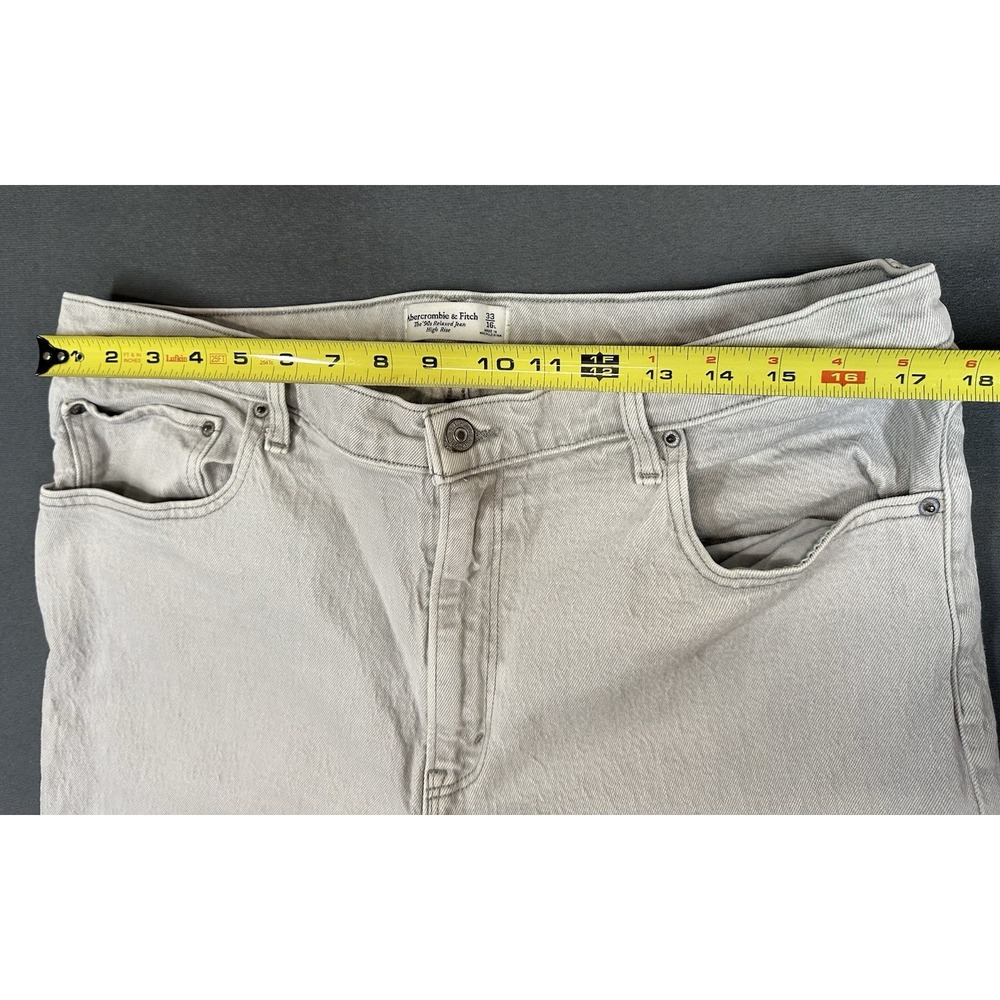 Abercrombie & Fitch Jeans Light Wash Denim 90s Relaxed High Rise Womens Size 16L - Picture 6 of 12